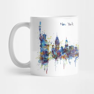 New York Watercolor Skyline Mug